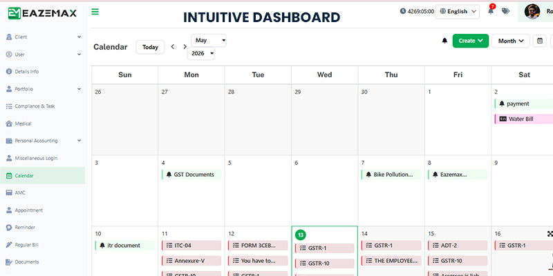 EazeMax Intuitive Dashboard